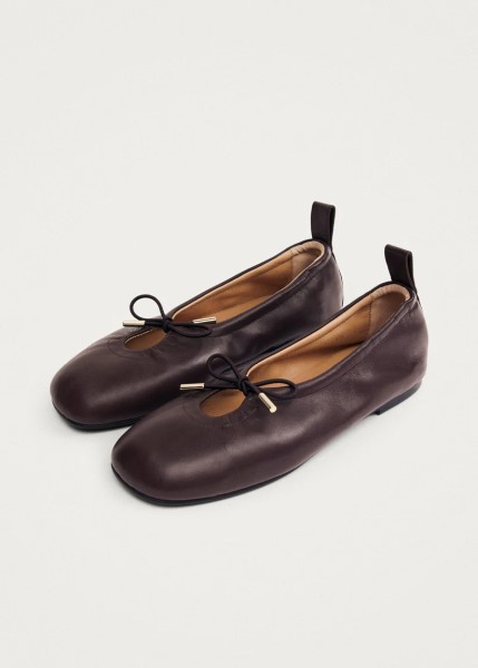 Braune Ballerinas aus Leder von Alohas