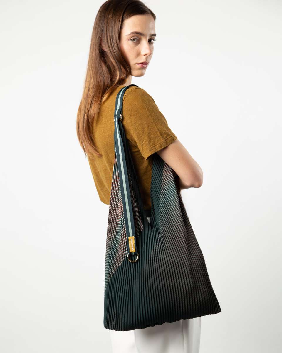 Grüne Plissee-Tasche Isabella von Multitudes